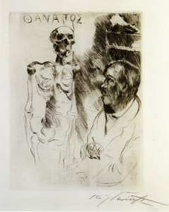 De kunstenaar en de dood door Lovis Corinth